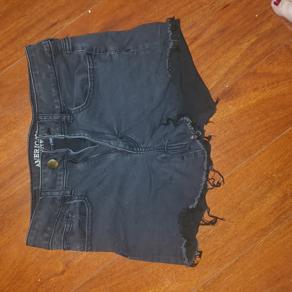 Black High Waisted Jean Shorts - American Eagle